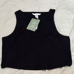 NWT H&M Black Cropped Tank